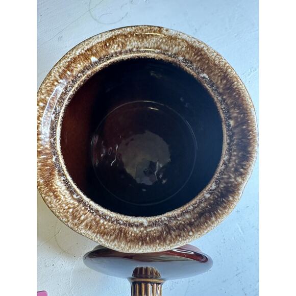 HULL Vintage Oven Proof Brown Drip Glaze Individual Bean Crock Pot Made in USA - Picture 6 of 11